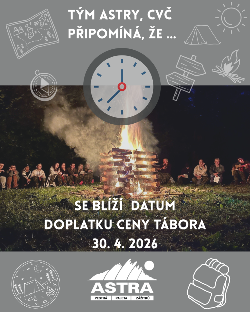 Datum doplatku ceny tábora se blíží 